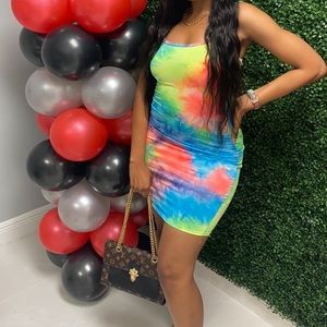 Colorful mini dress